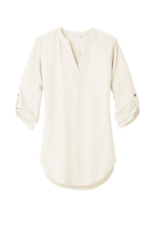 PORT AUTHORITY - IVORY CHIFFON - WOMENS 3/4 SLEEVE BLOUSE