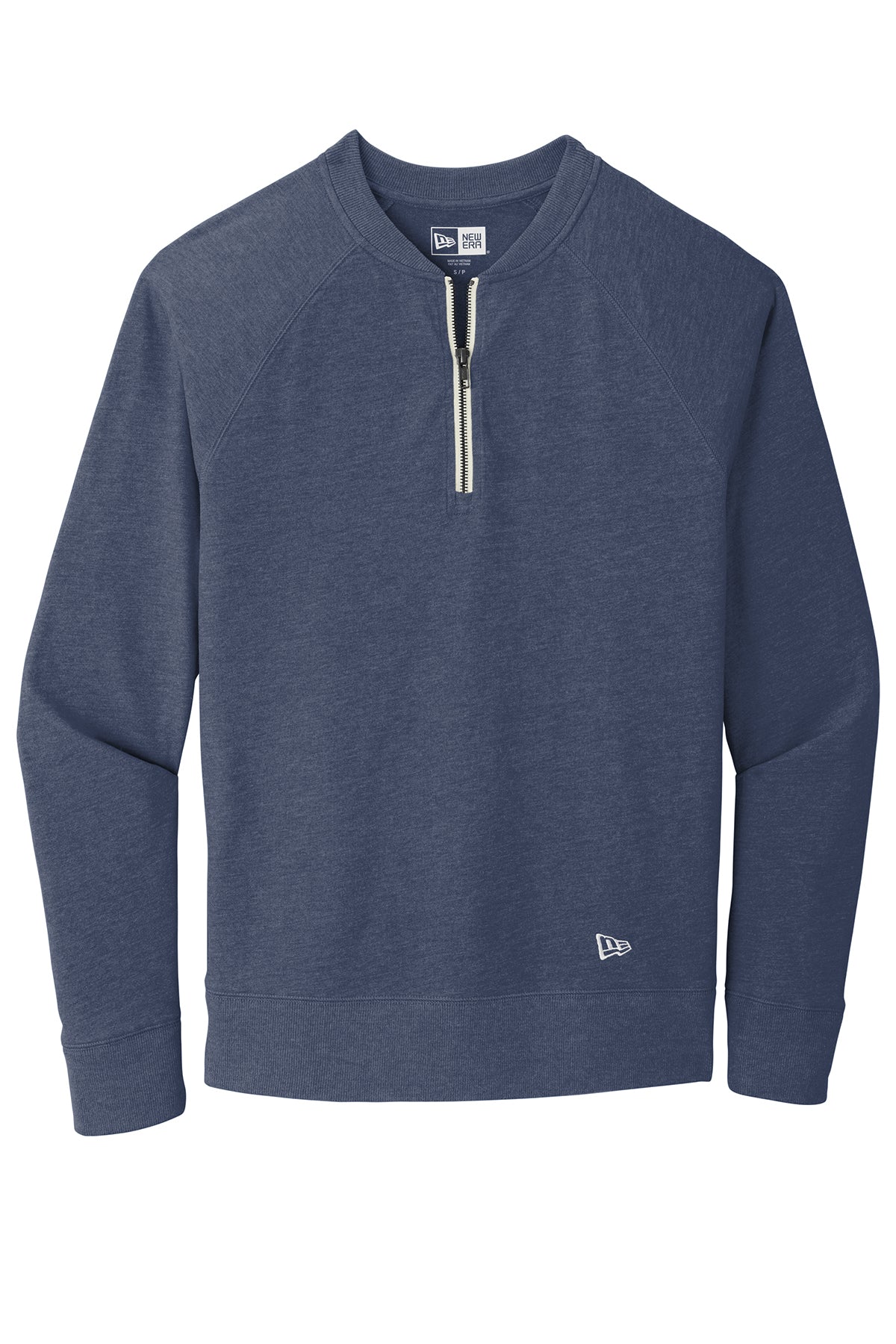 NEW ERA - TRUE NAVY HEATHER - 1/4 ZIP PULLOVER