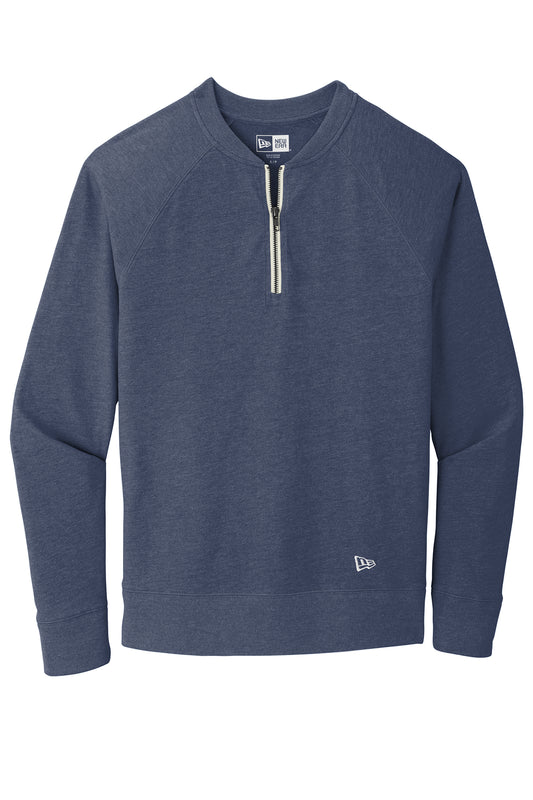 NEW ERA - TRUE NAVY HEATHER - 1/4 ZIP PULLOVER