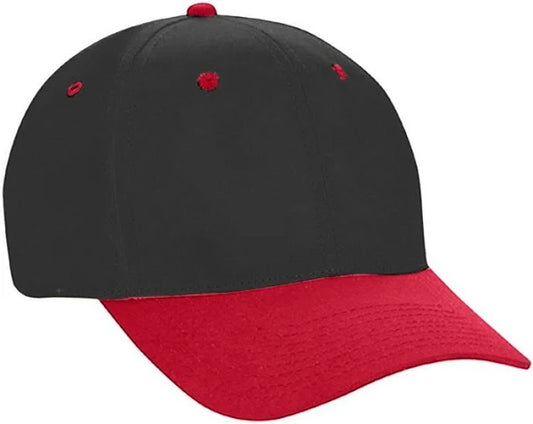 COBRA-6 PANEL BLACK/RED CAP