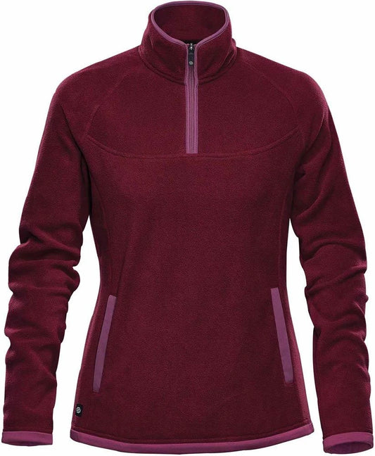 STORMTECH -BURGUNDY - WOMENS FLEECE 1/4 ZIP PULLOVER
