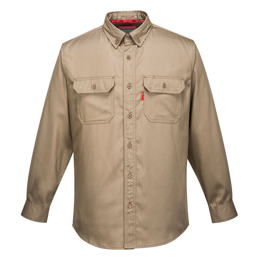 PORTWEST - KHAKI - BIZFLAME SHIRT