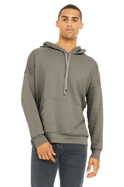 BELLA CANVAS -FLEECE PULLOVER HOODIE - HEATHER STONE
