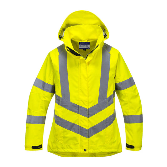 PORTWEST- YELLOW- - WOMENS HI-VIS JACKET