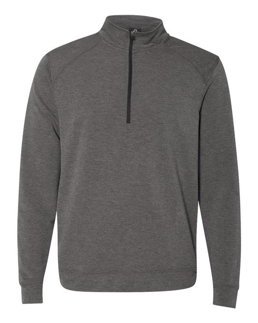 J AMERICA - CHARCOAL TRIBLEND- 1/4 ZIP PULLOVER