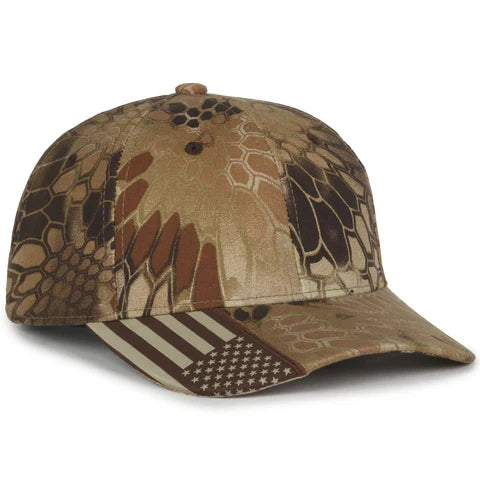 OC- CAMO HAT WITH FLAG-BUCKLE