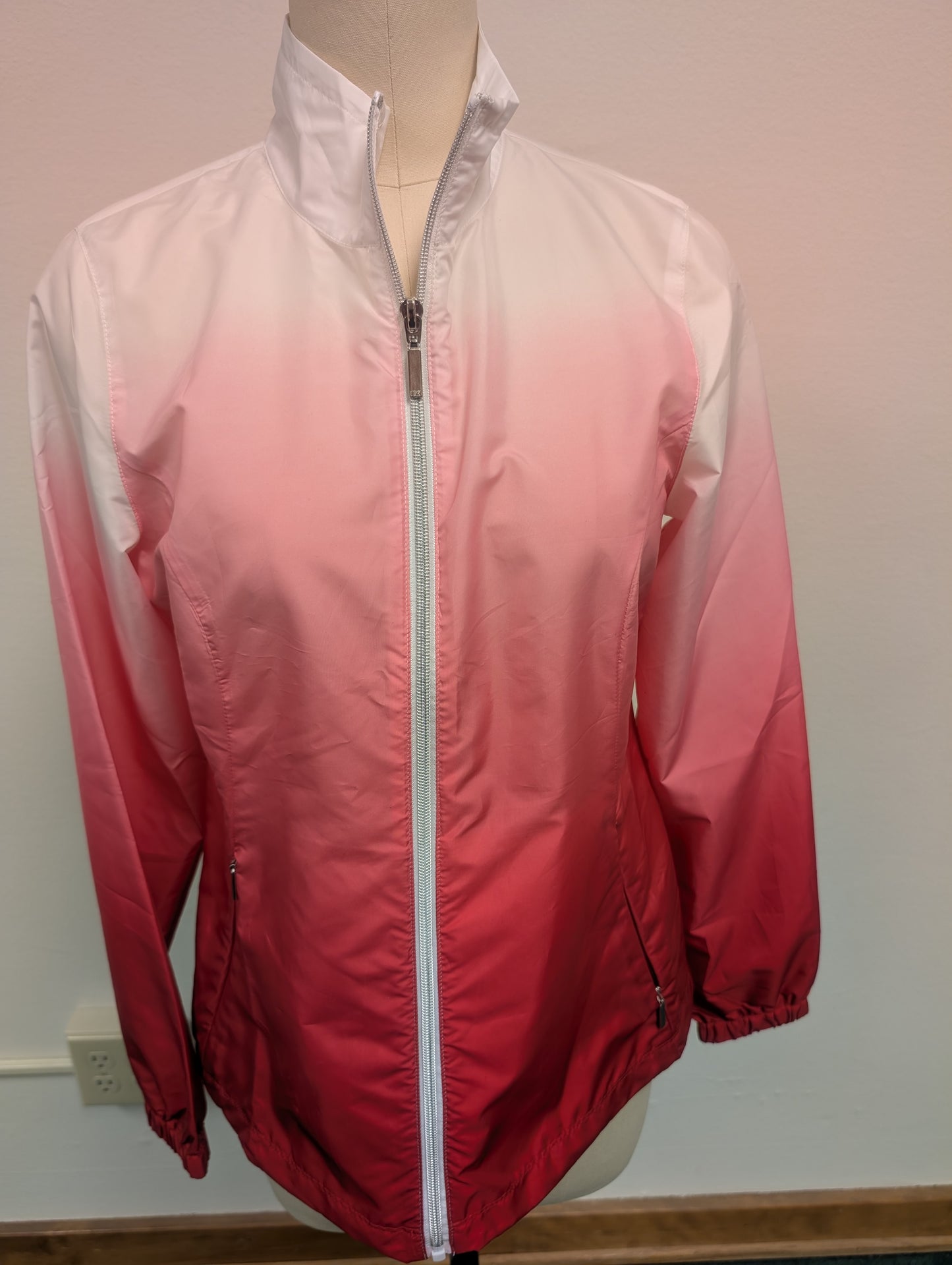 CUTTER & BUCK - RED/PINK/WHITE- WOMENS JACKET  *