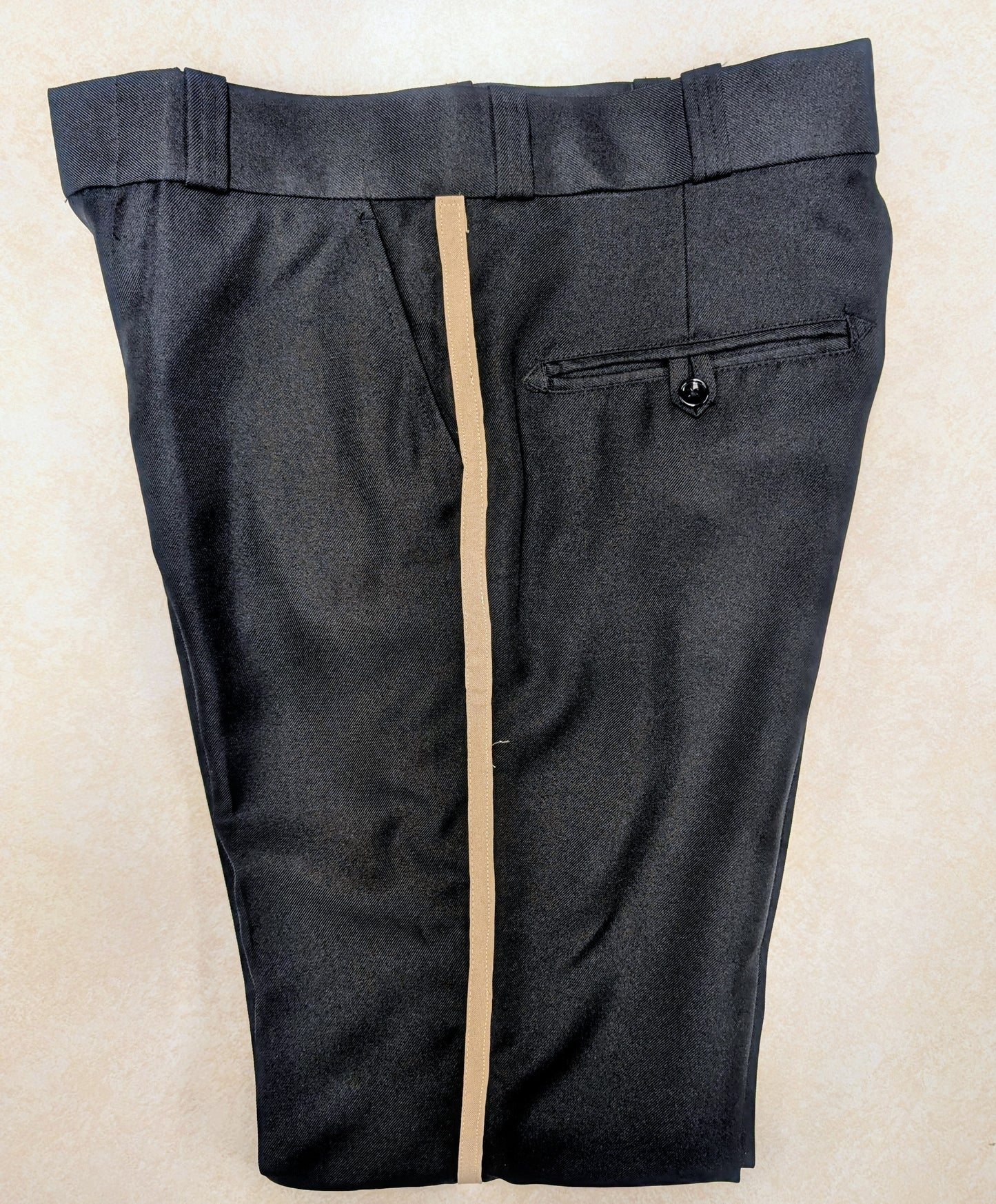 LIBERTY - BLACK UNIFORM PANTS WITH TAN STRIPE  *