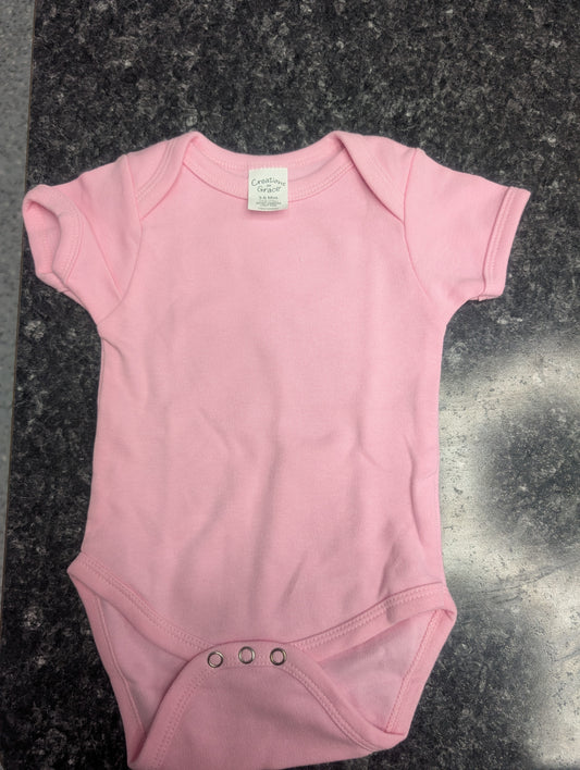 CREATIONS OF GRACE LIGHT PINK INFANT ONSIE *