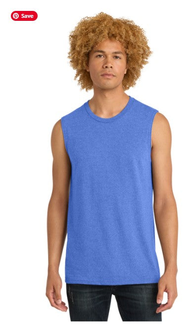 DISTRICT MUSCLE TANK TOP - ROYAL FRONT