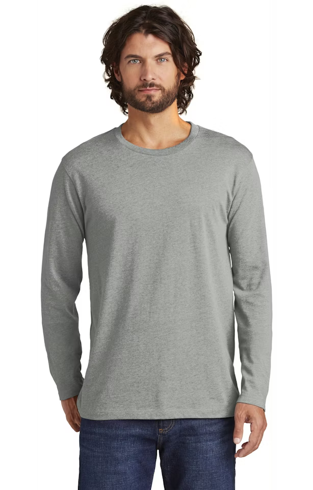 ALTERNATIVE-JERSEY BLENDED LONG SLEEVE - HEATHER GRAY