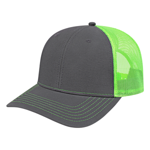 CAP AMERICA - CHARCOAL/NEON GREEN -MESH