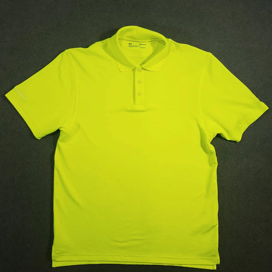 UNDER ARMOUR -NEON YELLOW POLO HI-VIS