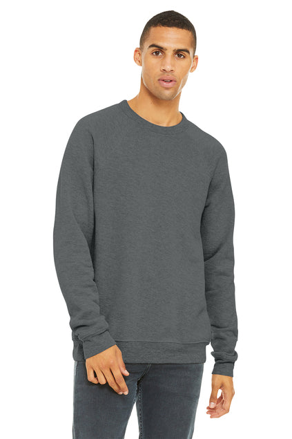 BELLA CANVAS - RAGLAN SWEATSHIRT - GRAY TRIBLEND