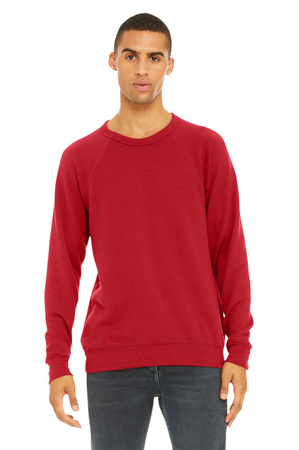 BELLA CANVAS - RAGLAN SWEATSHIRT - RED