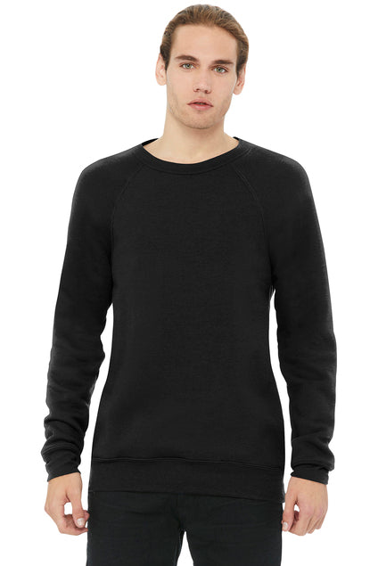 BELLA CANVAS - RAGLAN SWEATSHIRT - BLACK